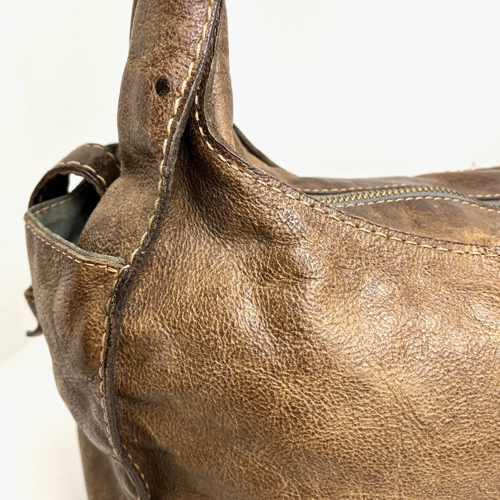 Frye Distressed Tan Leather Hobo Bag - Picture 5 of 16